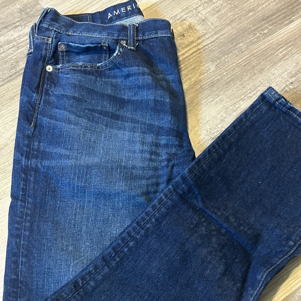 American Eagle Outfitters Dark Blue Straight Jeans